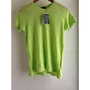 NWT WOMEN'S ATM ANTHONY THOMAS MELILLO SLUB SCHOOLBOY CREW TEE T-SHIRT TOP LEMON